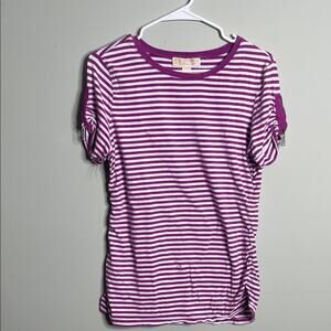 Michael Kors Pink Striped Tee Large